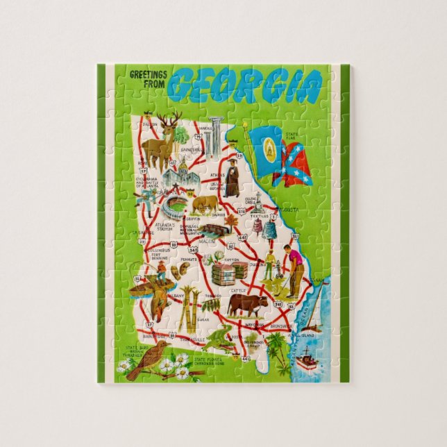 Georgia Children's Illustrated 8x10 Puzzle Pussel (Vertikal)