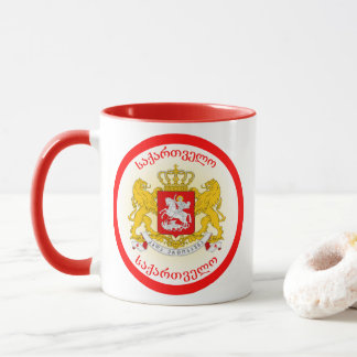 Georgia Coat of Arms Circle Shape Mugg