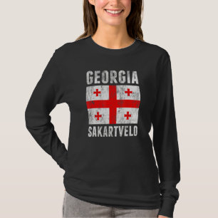 Georgia Europe Sakartvelo Flagga T Shirt