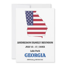 Georgia Family Reunion 🇺 USA:🇸 Karta Flagga