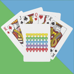 Georgia Färgglada Hjärtan Casinokort