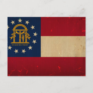 Georgia Flag VINTAGE.png Vykort
