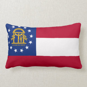 Georgia flagga, amerikanstatlig flaggadekorativ lumbarkudde