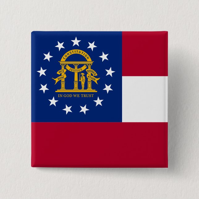 Georgia Flagga Button Knapp (Framsida)