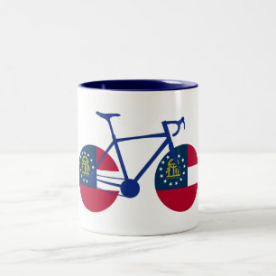 Georgia Flagga Cycling Två-Tonad Mugg