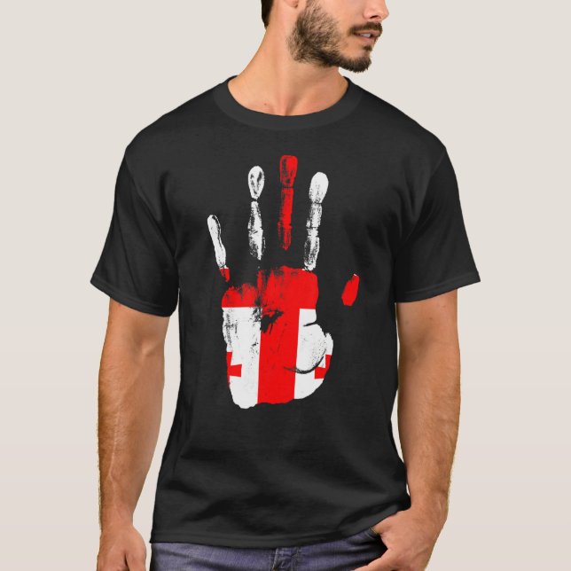 Georgia Flagga Hand Manar Women Kids T Shirt (Framsida)
