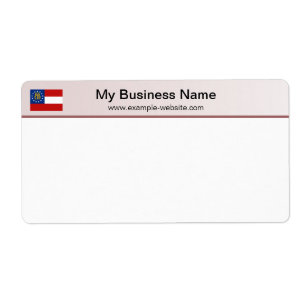 Georgia Flagga Header Shipping Label Fraktsedel