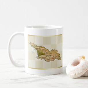 Georgia flagga + Kartamugg Kaffemugg
