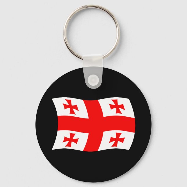 Georgia Flagga Keychain Nyckelring (Framsida)