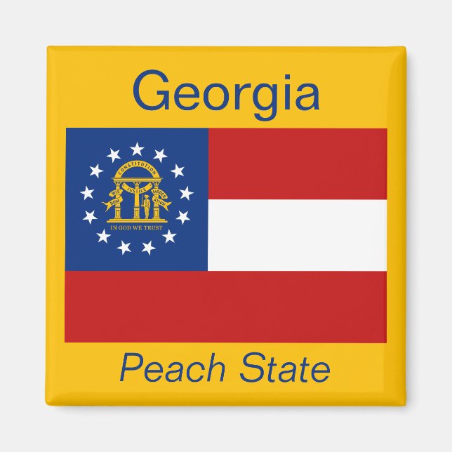 Georgia Flagga Magnet (Framsidan)