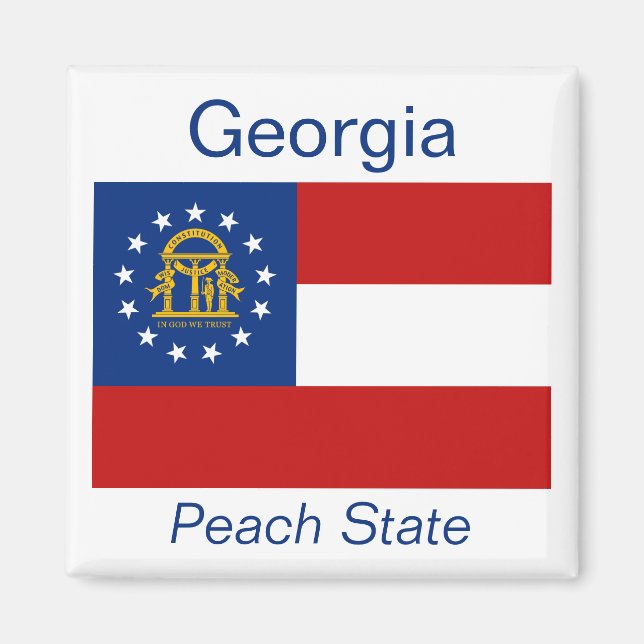 Georgia Flagga Magnet (Framsidan)