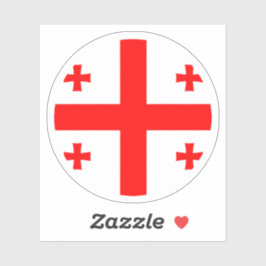 Georgia Flagga Round Sticker Klistermärken