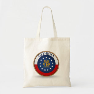 Georgia Flagga Seal Tote Bag Tygkasse