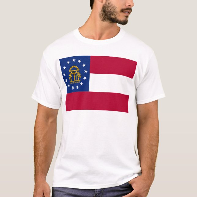 Georgia flagga tee shirt (Framsida)