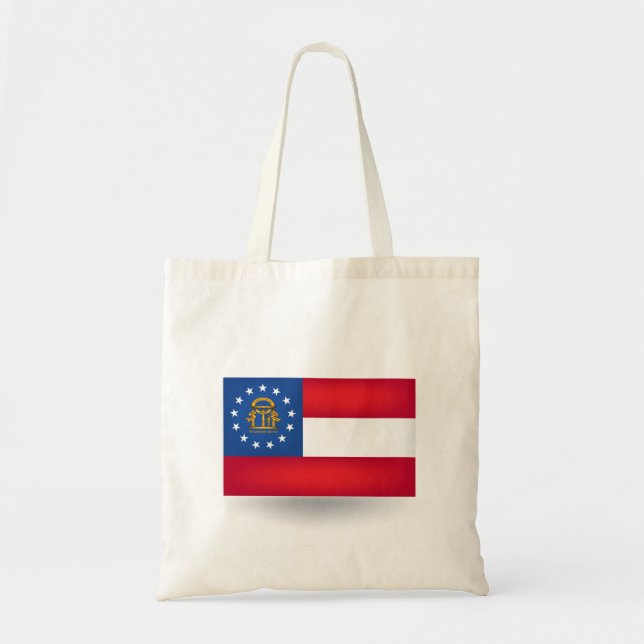 Georgia Flagga Tote Bag Tygkasse (Framsidan)