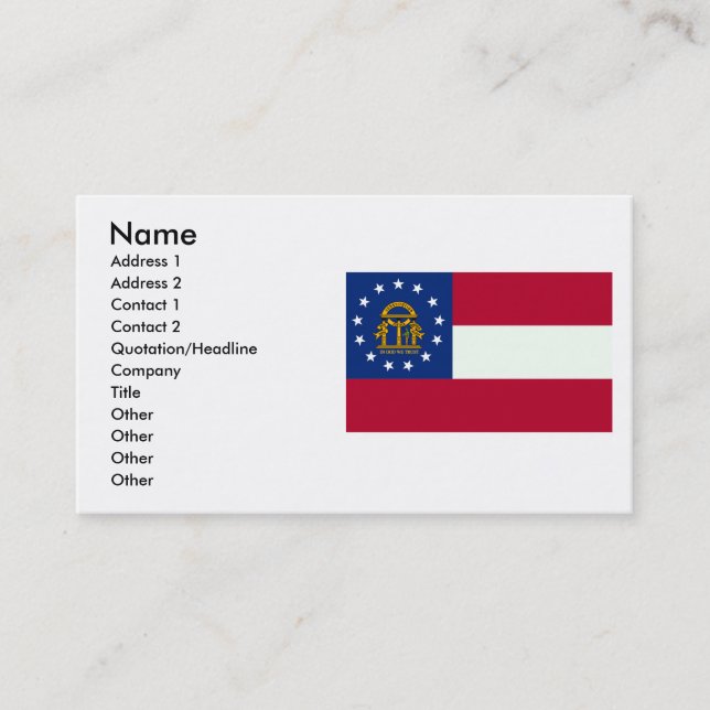 Georgia flagga visitkort (Framsida)