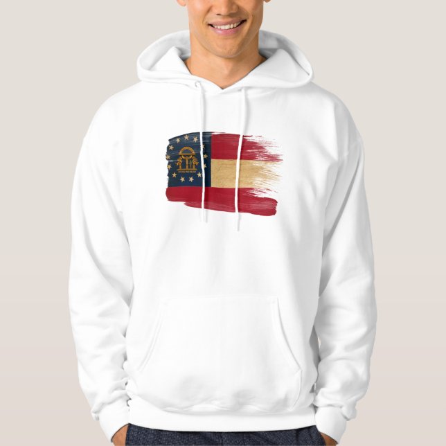 Georgia flaggaHoodie Hoodie (Framsida)