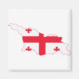 Georgia flaggakarta GE Magnet