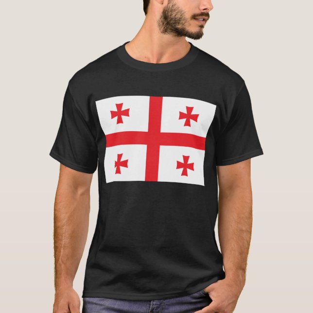 Georgia flaggaT-tröja T Shirt (Framsida)