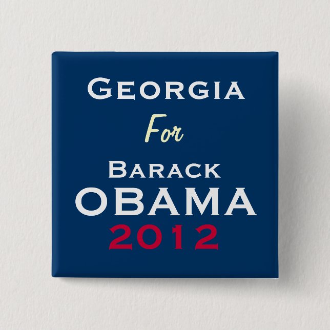 GEORGIA för den OBAMA 2012 kampanjen knäppas Knapp (Framsida)