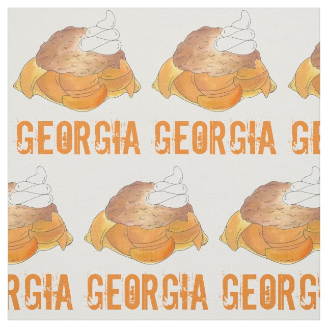 Georgia GA Fruit Peach Cobbler Southern Dessert Tyg (Provkarta)