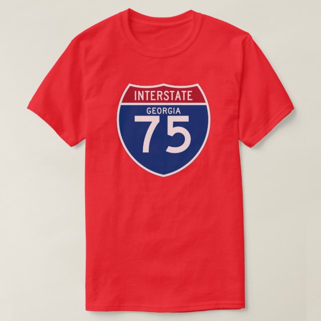 Georgia GA I-75 skyddar den Interstate huvudvägen Tee (Design framsida)
