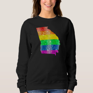 Georgia Gay State Pride Rainbow Flagga Karta Gay L T Shirt