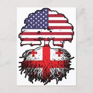Georgia Georgian American USA United Stater Vykort
