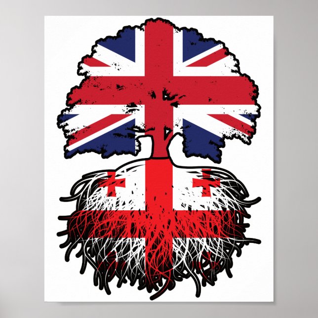 Georgia Georgian British UK Storbritannien, Storbr Poster (Framsidan)