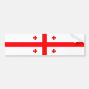 Georgia/georgisk flagga bildekal