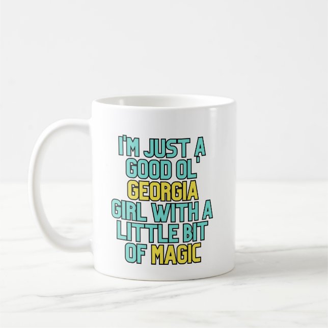 Georgia Girls är Magic Southern Witchy Humor Kaffemugg (Vänster)