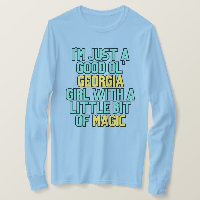 Georgia Girls är Magic Southern Witchy Humor T Shirt (Design framsida)