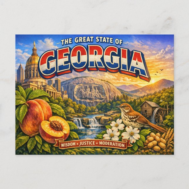 Georgia Greetings vykort  (Framsida)