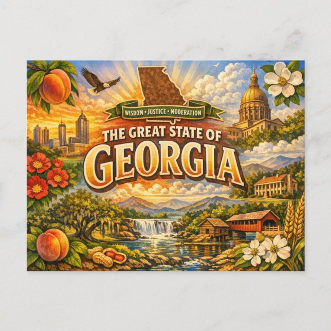 Georgia Greetings vykort  (Framsida)