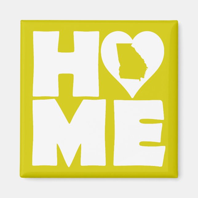 Georgia Hem Stat Kylskåp Magnet (Framsidan)