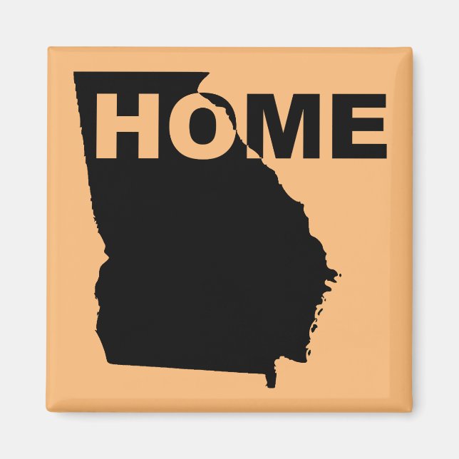 Georgia Home Away från State Fridge Magnet (Framsidan)