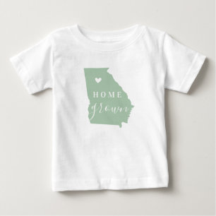 Georgia Home Grown Redigerbar Färg-stat Karta T Shirt