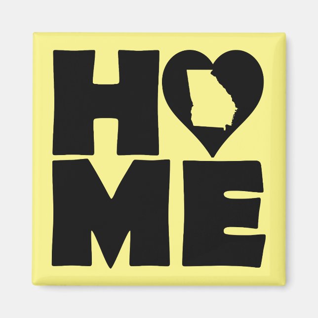 Georgia Home Heart State Kylskåpsmagnet (Framsidan)