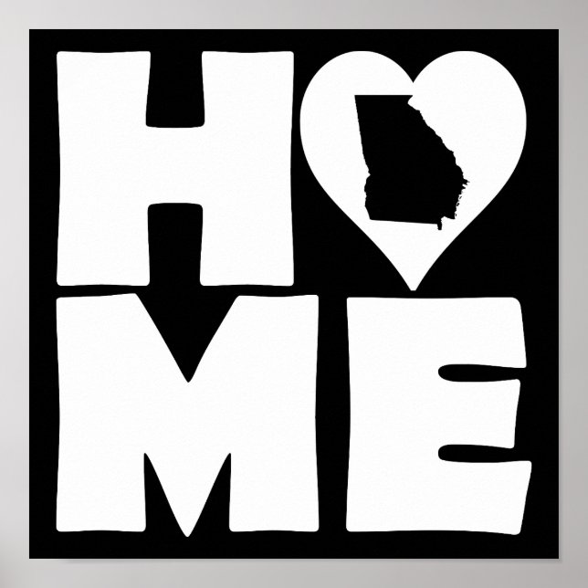 Georgia Home Heart State Poster Sign (Framsidan)