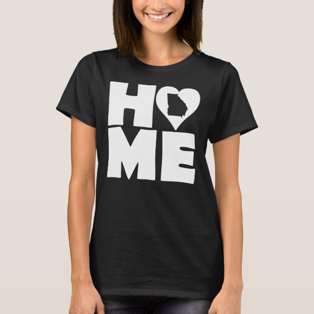 Georgia Home Heart State Tees T-Shirt (Framsida)
