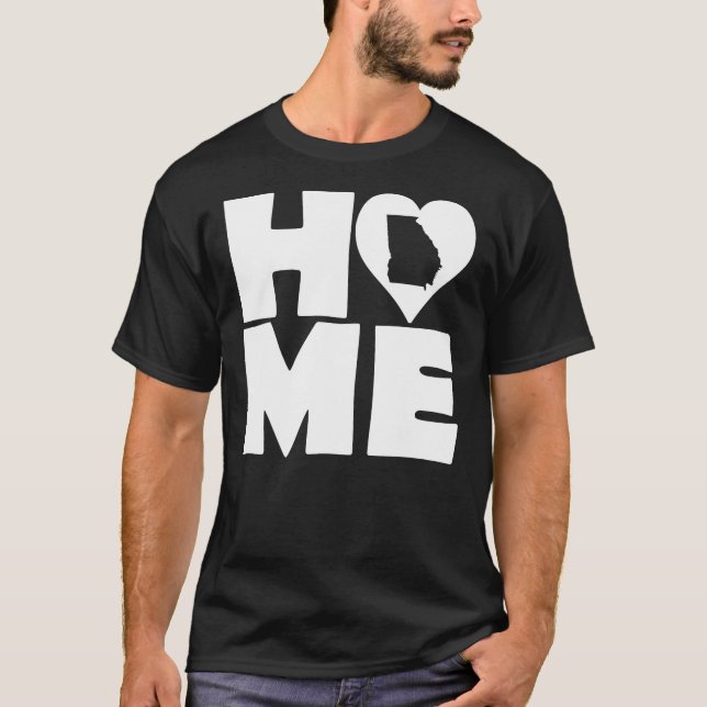 Georgia Home Heart State Tees T-Shirt (Framsida)