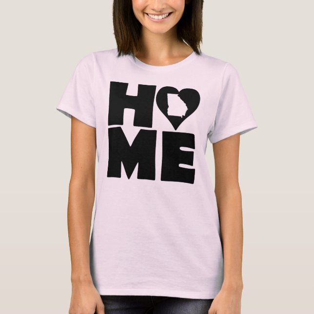 Georgia Home Heart State Tees T-Shirt (Framsida)