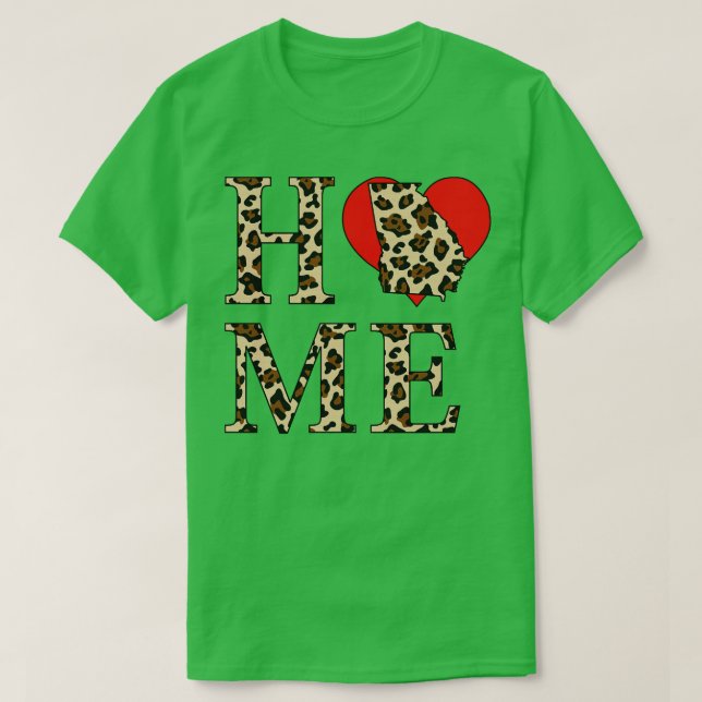 Georgia Home Leopard Print T Shirt (Design framsida)