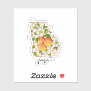 Georgia Illustrated State Sticker Klistermärken
