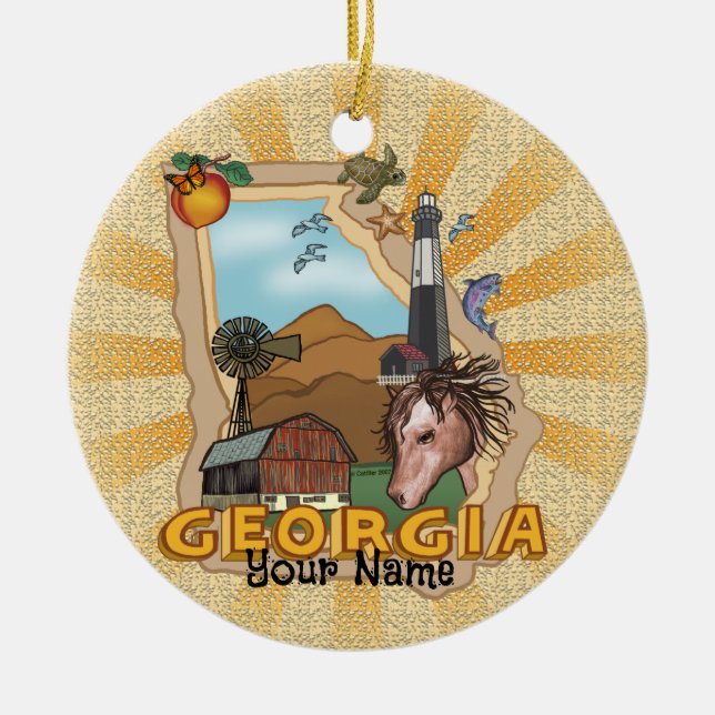 Georgia Julgransprydnad Keramik (Framsidan)