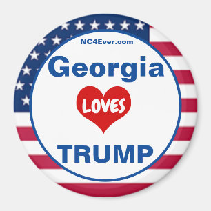 Georgia KÄRLEK TRUMP Patriotic Fridge Magnet