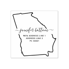 Georgia karta Family returadress Stämpel