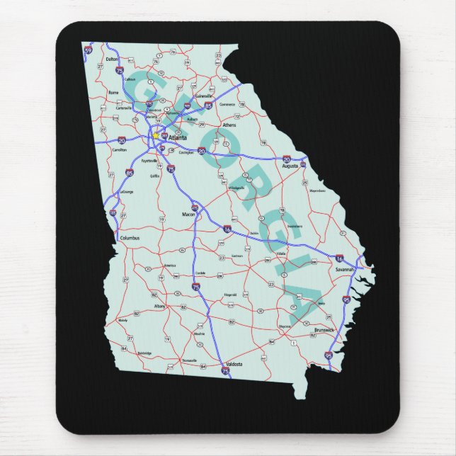 Georgia karta Mousepad Musmatta (Framsidan)