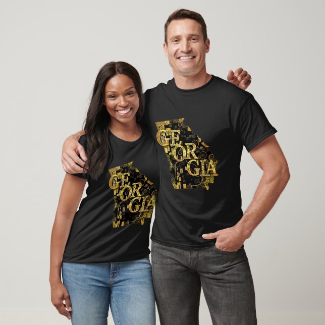 Georgia Karta och Text T Shirt (Unisex)