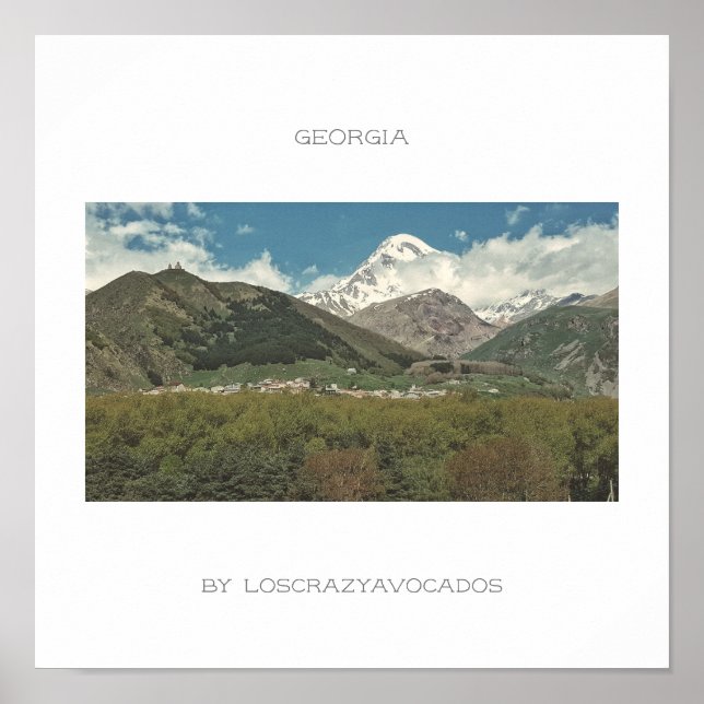 Georgia Kazbegi Architecture Natature Poster (Framsidan)